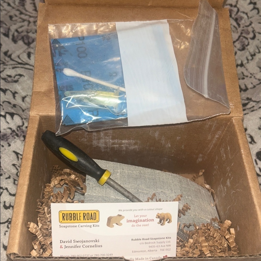Soapstone Carving Kit - Loon Rubble Road DIY CRAFT GIFT valentines - Picture 6 of 6
